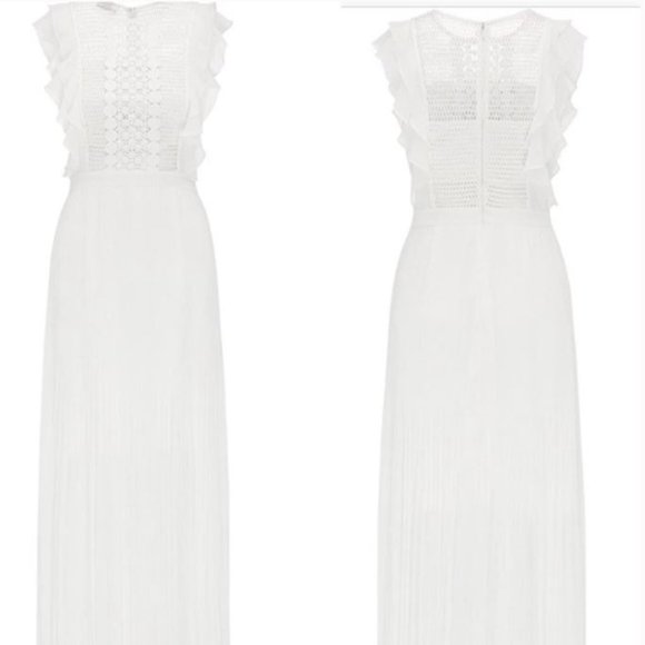 NWT White Bandeau Cut-Out Gown - Picture 6 of 11